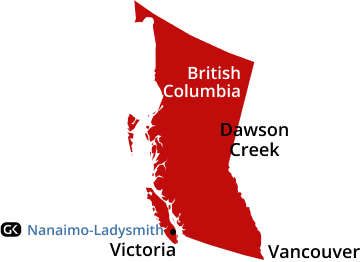 mapa Nanaimo-Ladysmith